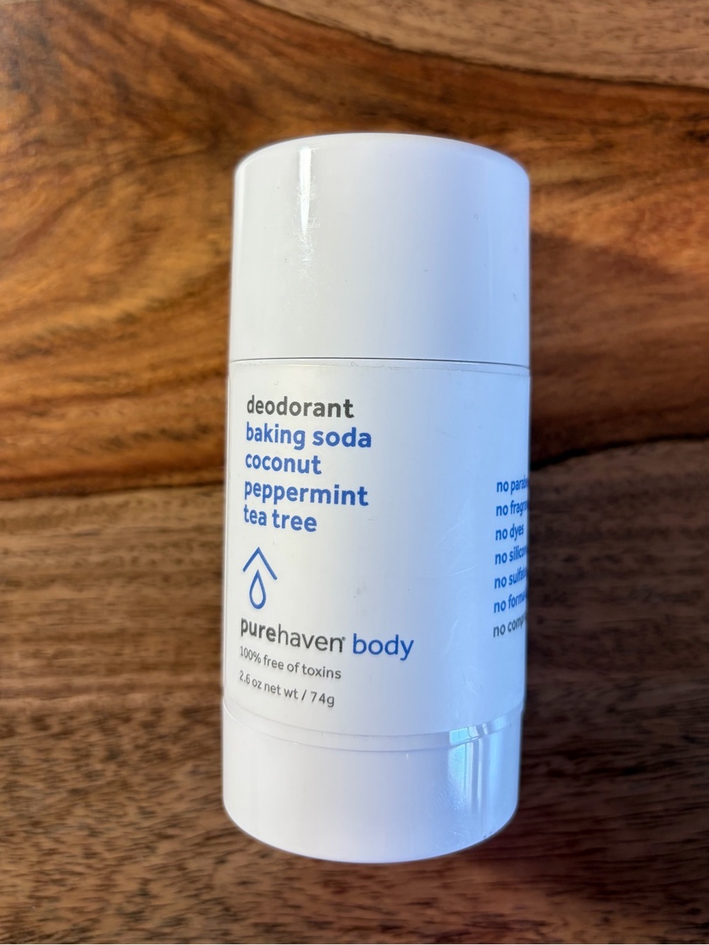 Purehaven Body Baking Soda Coconut Peppermint Tea Tree Deodorant NEW